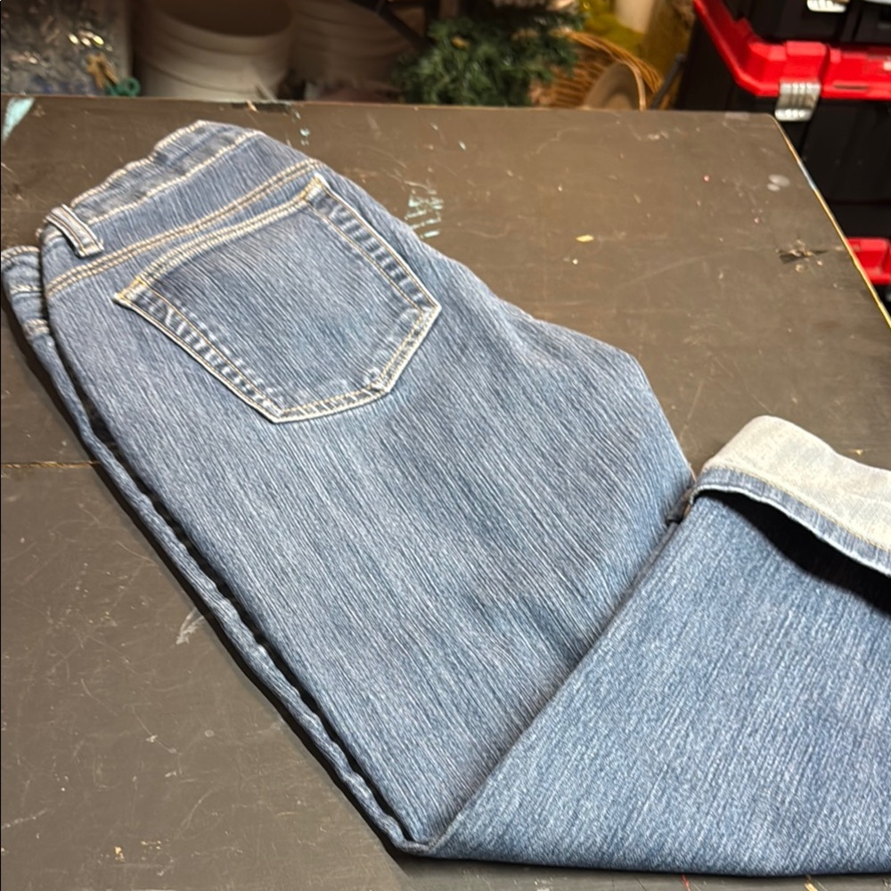 Merona Cuffed Capri Blue Jeans